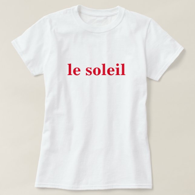 Camiseta le soleil (Diseño del anverso)