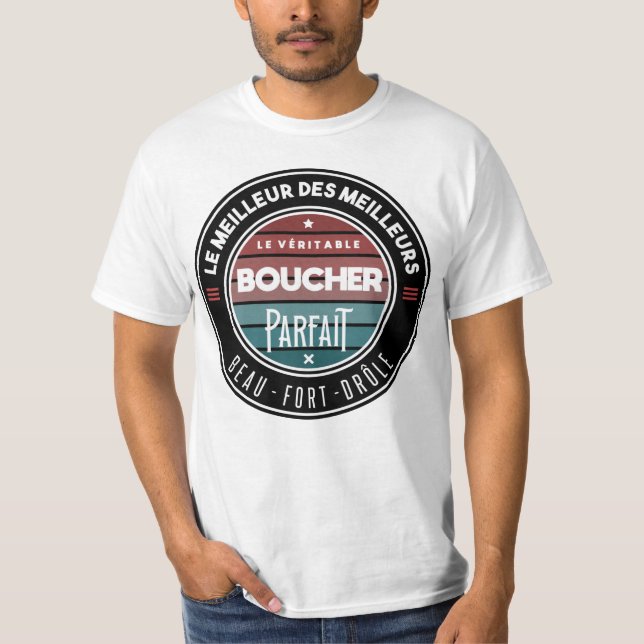 Camiseta Le véritable boucher parfait (Anverso)
