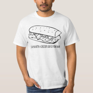 Camiseta Le vi con un submarino del pollo en su mano