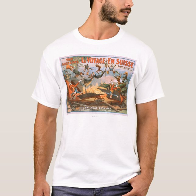 Camiseta Le voyage en Suisse - el desastre del ferrocarril (Anverso)