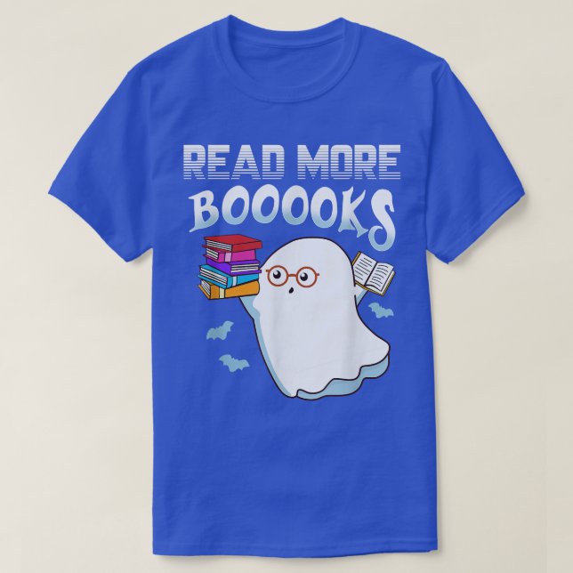 Camiseta Lea más libros Cute Ghost Leer más libros H (Diseño del anverso)