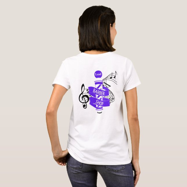 Camiseta Lead Barbershop Harmony Purple Design T-Shirt (Reverso completo)