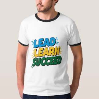 Camiseta "LEAD LEARN SUCCESS Slogan T-Shirt for Men" "Inspi