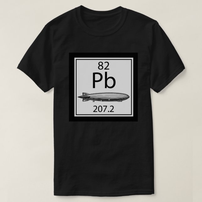 Camiseta Lead Zeppelin Periodic Table Atomic Number Led (Diseño del anverso)
