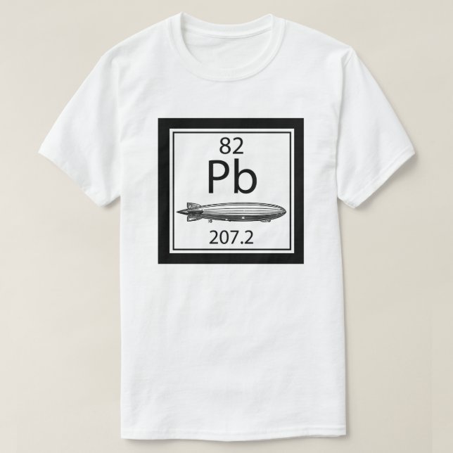Camiseta Lead Zeppelin Periodic Table Atomic Number Led (Diseño del anverso)
