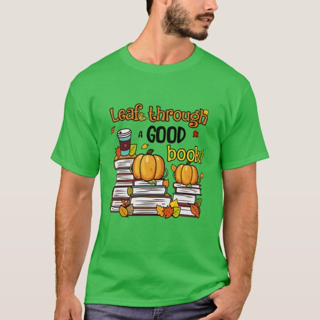 Camiseta Leaf A Través De Un Buen Libro (Anverso)