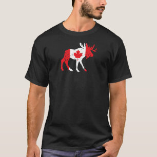 Camiseta Leaf Animal Canadian Flag Canadá