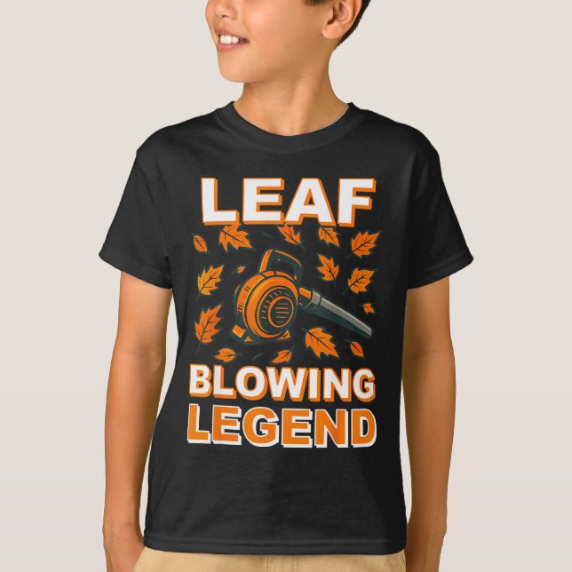 Camiseta Leaf Blower Shirt Men Funny Lawn Care Leaf Blowing (Anverso)
