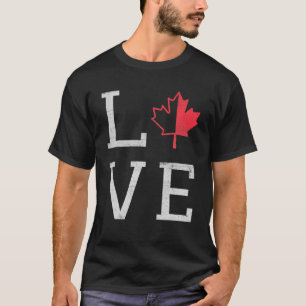 Camiseta Leaf Maple Love Canada Day Orgullosa bandera canad