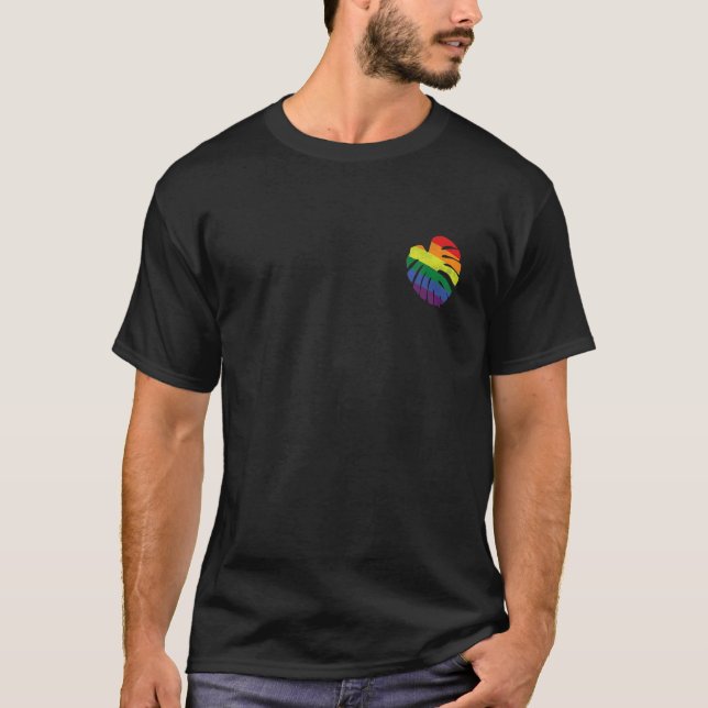 Camiseta Leaf Monstera Deliciosa Planta Arcoiris Monstera L (Anverso)