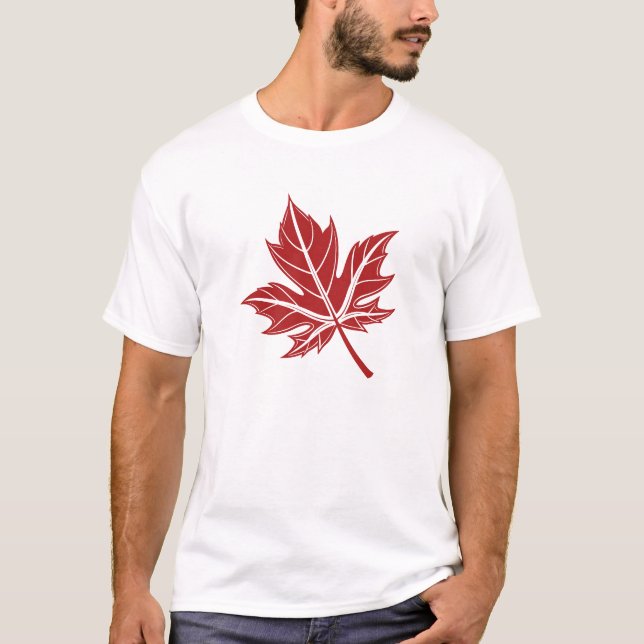 Camiseta Leaf rojo negrita (Anverso)