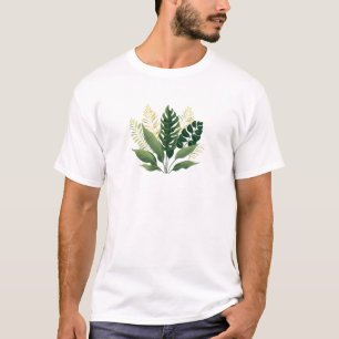 Camiseta Leafs verdes minimalistas