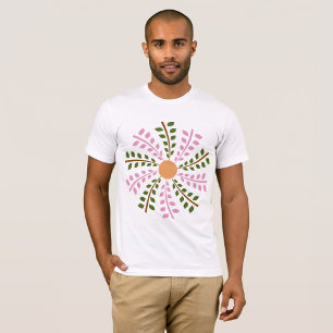 Camiseta Leafy Flower Art Mens T-Shirt