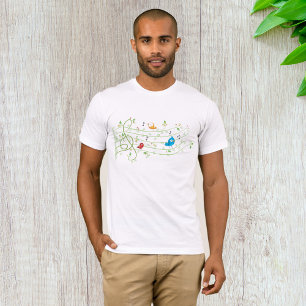 Camiseta Leafy Staff Line Mens T-Shirt