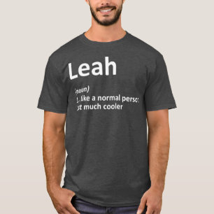 Camiseta LEAH Definición Nombre Personalizado Funny Cumplea