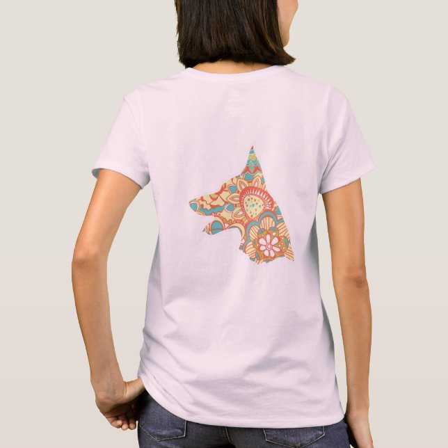 Camiseta leal de la marca de t - melocotón (Reverso)