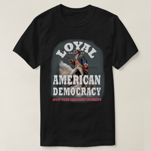Camiseta Leal Sólo Para La Democracia Estadounidense, No Pa (Diseño del anverso)
