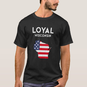 Camiseta Leal Wisconsin Estado EE. UU. América Viajar Wisco