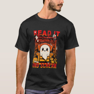 Camiseta Léalo y grita Fantasma Gracioso libro embrujado No