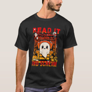 Camiseta Léalo y grita Fantasma Gracioso libro embrujado No