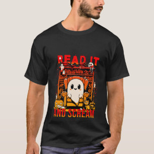 Camiseta Léalo y grita Fantasma Gracioso libro embrujado No