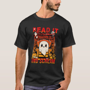 Camiseta Léalo y grita Fantasma Gracioso libro embrujado No