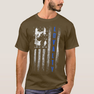 Camiseta Lealtad de la Línea Azul del Pastor Alemán K9