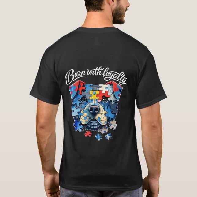Camiseta Lealtad del perro rompecabezas (Reverso)