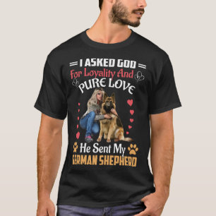 Camiseta Lealtad y amor puro Perro pastor alemán