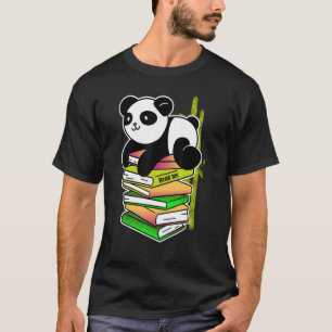 Camiseta léame panda enseñando lectura aprender bambú