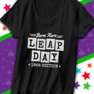 Camiseta Leap Year 1988 Nacido Rara 1988 Día del Salto Cump