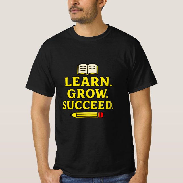 Camiseta Learn. Grow. Succeed. Inspirational Graphic (Anverso)