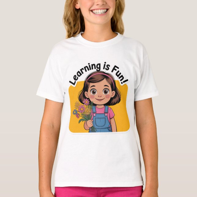 Camiseta Learning is fun (Anverso)