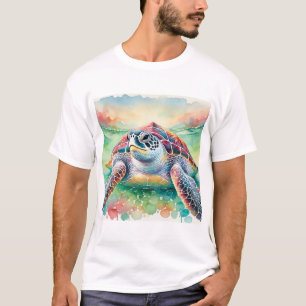 Camiseta Leatherback Turtle 240824AREF102 - Watercolor