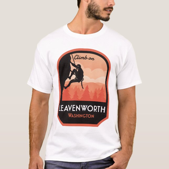 Camiseta Leavenworth Washington Rock Climbing (Anverso)