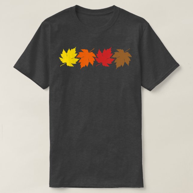 Camiseta Leaves and October Autumn Men or Women Distressed  (Diseño del anverso)
