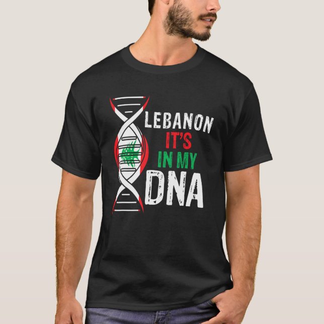 Camiseta Lebanon It's In My DNA Proud Lebanese Lebanon Flag (Anverso)