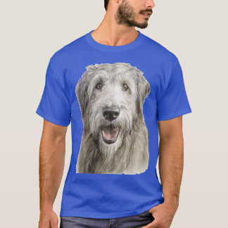 Camiseta Lebrel Irlandés Acuarela retro
