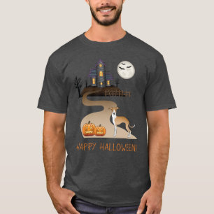 Camiseta Lebrel Italiano Canela y Blanco y Casa Embrujada d