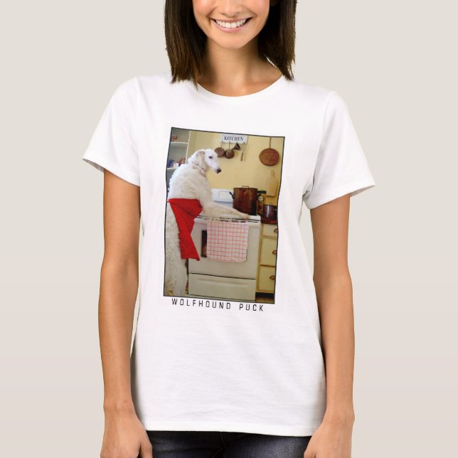 Camiseta Lebrel Ruso Borzoi "Lebrel Puck" Perro (Anverso)