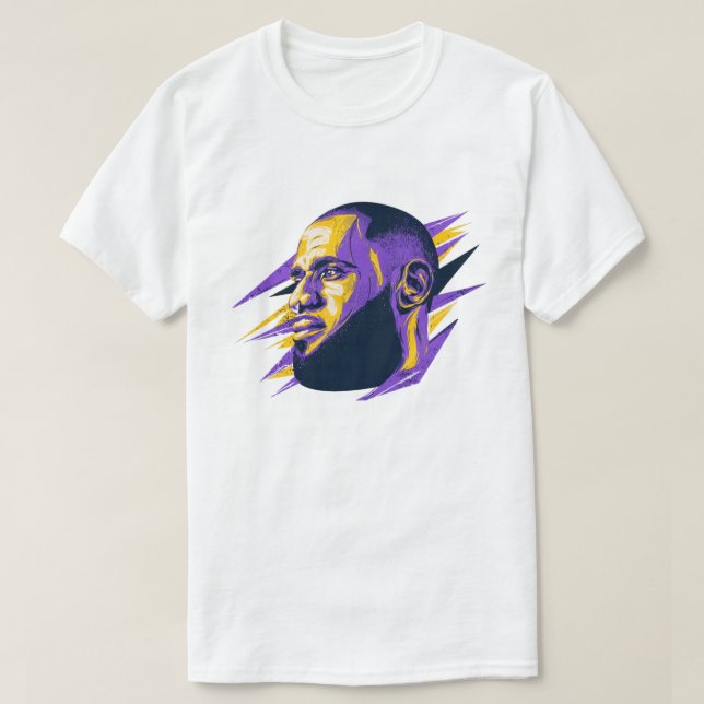 Camiseta LeBron James Stylized Portrait Illustration (Diseño del anverso)