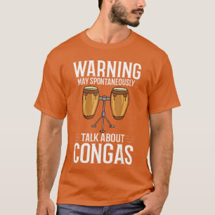 Camiseta Lección de instrumento musical de tambor Conga par