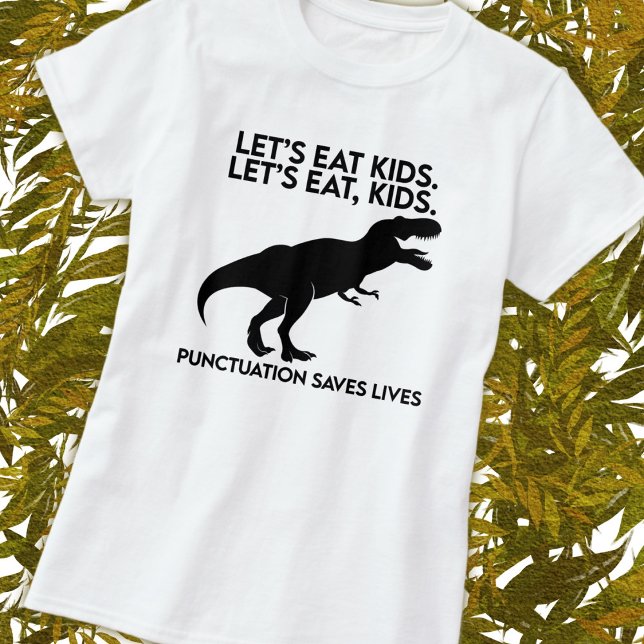 Camiseta Lección divertida de gramática de dinosaurios (Subido por el creador)