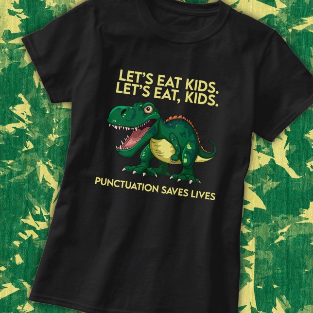 Camiseta Lección divertida de gramática de dinosaurios (Subido por el creador)