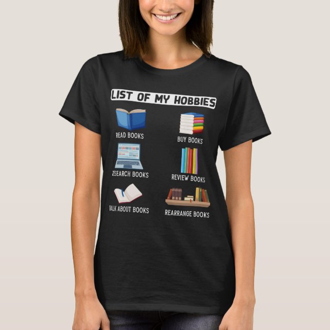 Camiseta Lección divertida de libros de humor para amantes  (Anverso)