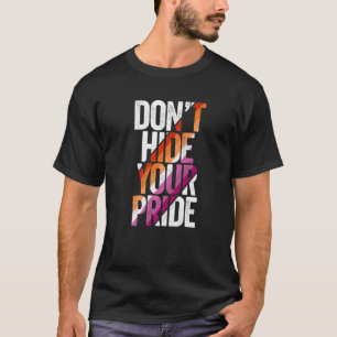 Camiseta Lección LGBT no esconde tu bandera lesbiana de org