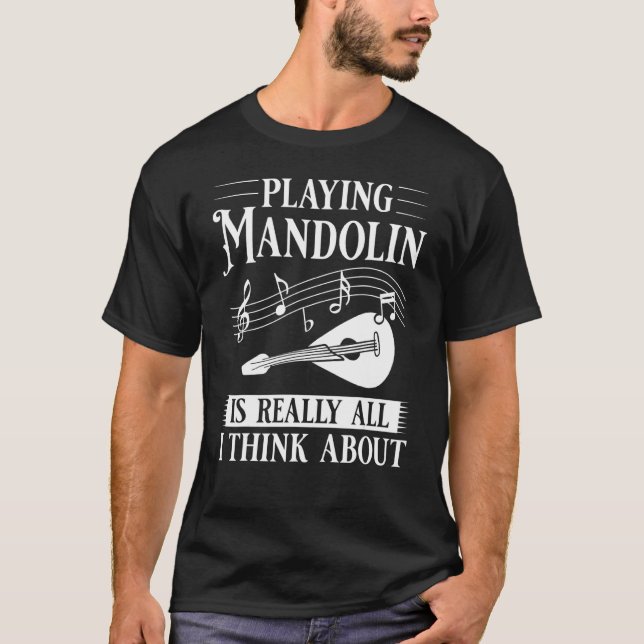 Camiseta Lección principiante del jugador de música Mandoli (Anverso)
