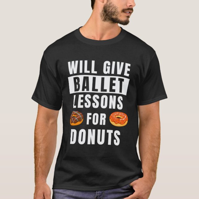 Camiseta Lecciones de ballet para bailarina de donuts profe (Anverso)