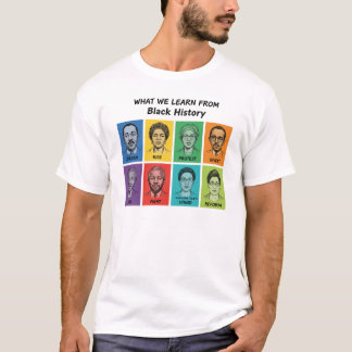 Camiseta Lecciones de Historia Negra Gráfica Inspiradora