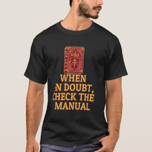 Camiseta Lecciones de la Biblia católica revisan espiritual